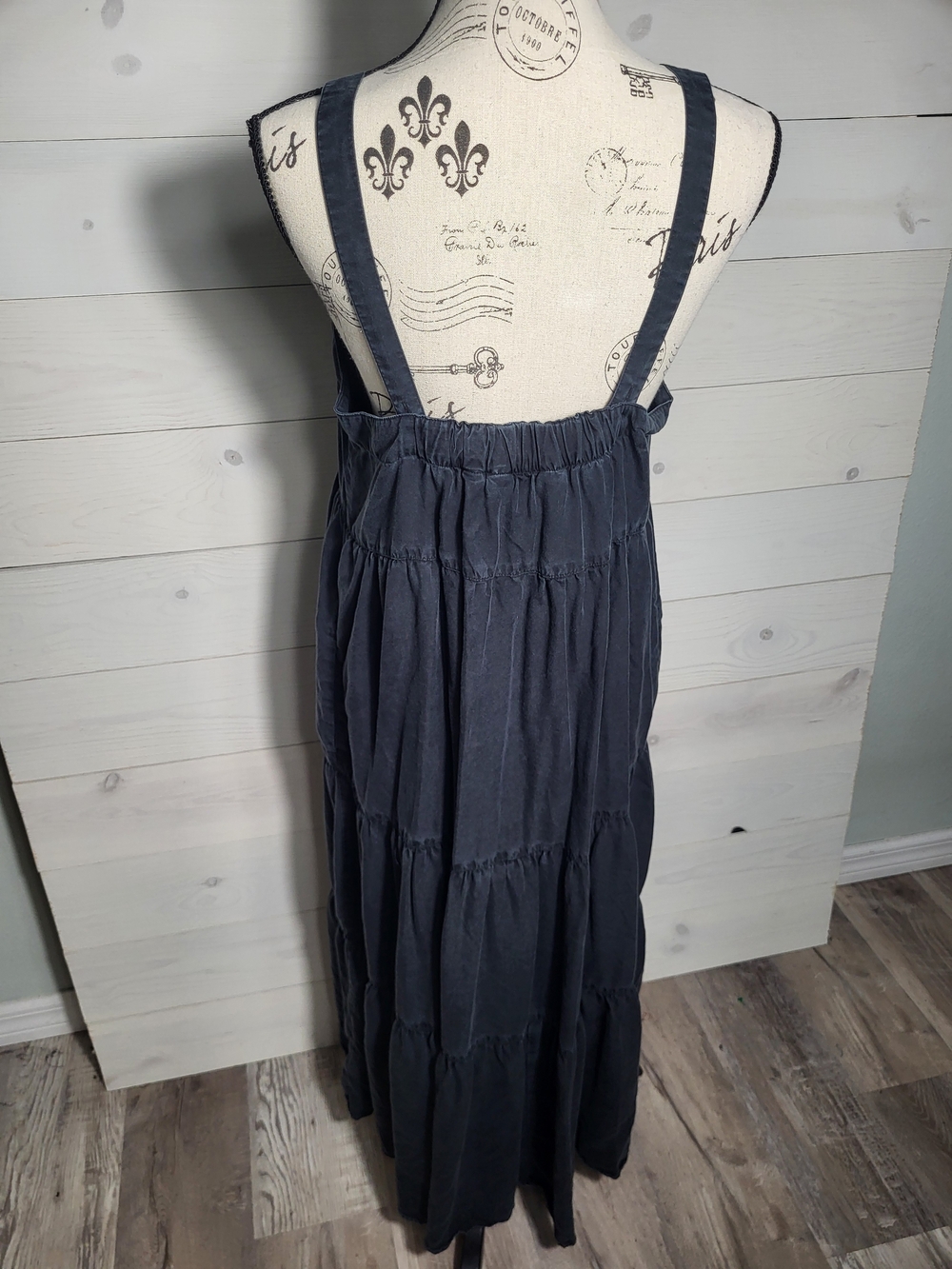 The Drop Tiered Maxi Dress Flowy Overall Style Straps Teachercore. - Picture 5 of 8